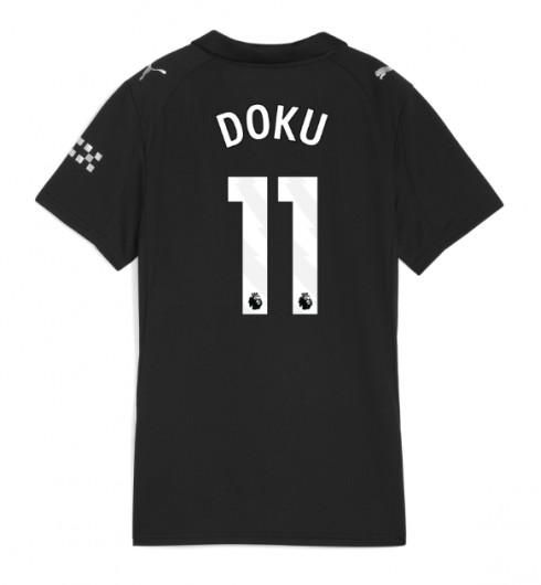 Manchester City Jeremy Doku #11 Bortedrakt Dame 2025-26 Korte ermer Manchester City Jeremy Doku #11 Bortedrakt Dame 2025-26 Korte ermer